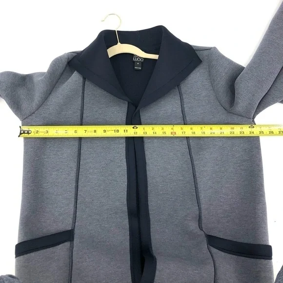 Clara Sun Woo Neoprene Jacket Coat Womens Medium Minimalist Old Money Coatigan - Picture 5 of 7